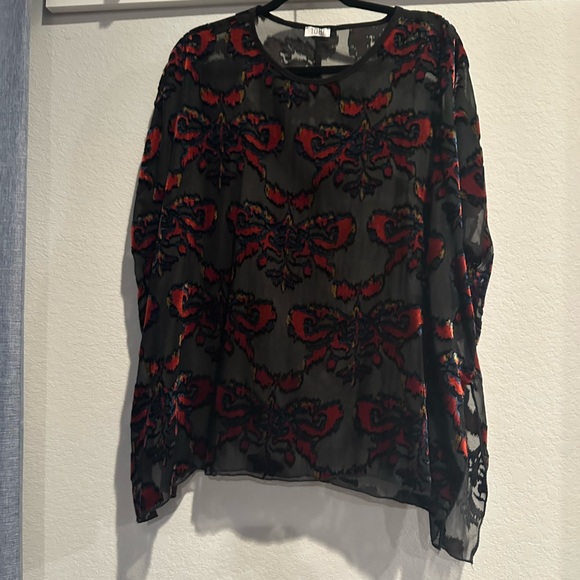 Tobi Tops - Tobi Burnout Velvet Embellished Tunic